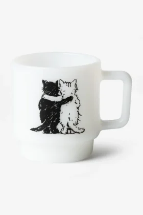 Hugging Cats Glass Mug