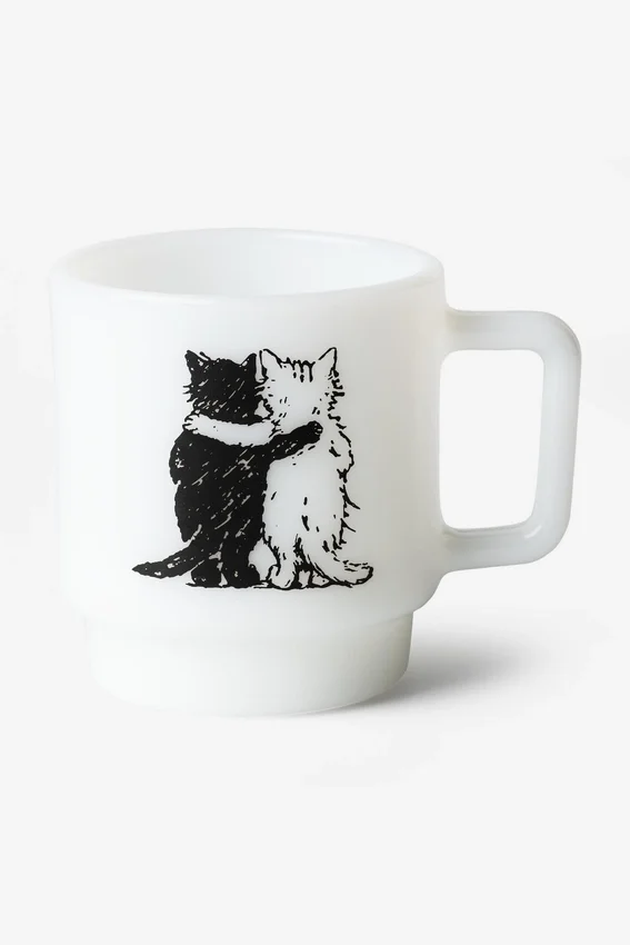 Hugging Cats Glass Mug Hugging Cats Glass Mug