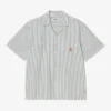 Short Sleeve Leavel Stripe Shirt Short Sleeve Leavel Stripe Shirt