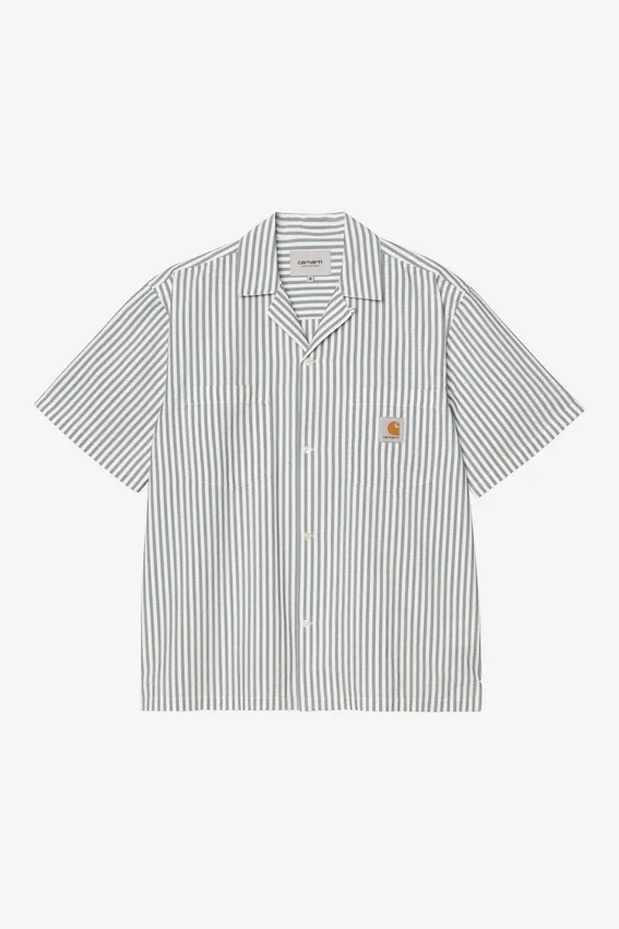 Short Sleeve Leavel Stripe Shirt Short Sleeve Leavel Stripe Shirt