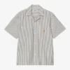 Short Sleeve Leavel Stripe Shirt Short Sleeve Leavel Stripe Shirt