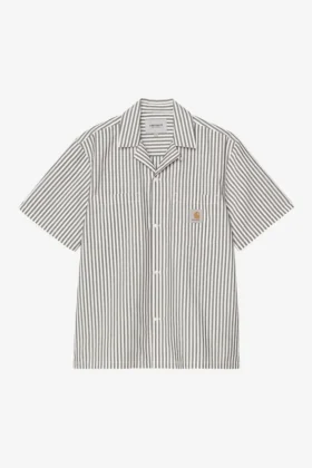Short Sleeve Leavel Stripe Shirt Short Sleeve Leavel Stripe Shirt