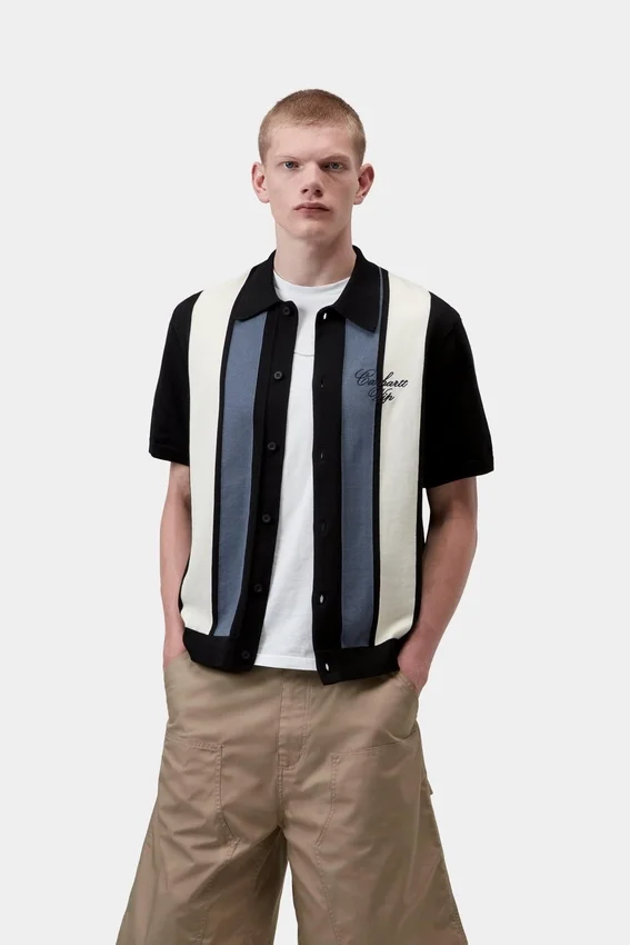 Short Sleeve Mello Stripe Knit Shirt Short Sleeve Mello Stripe Knit Shirt